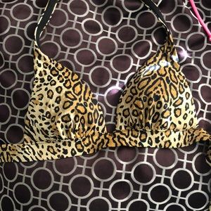Leopard bikini top